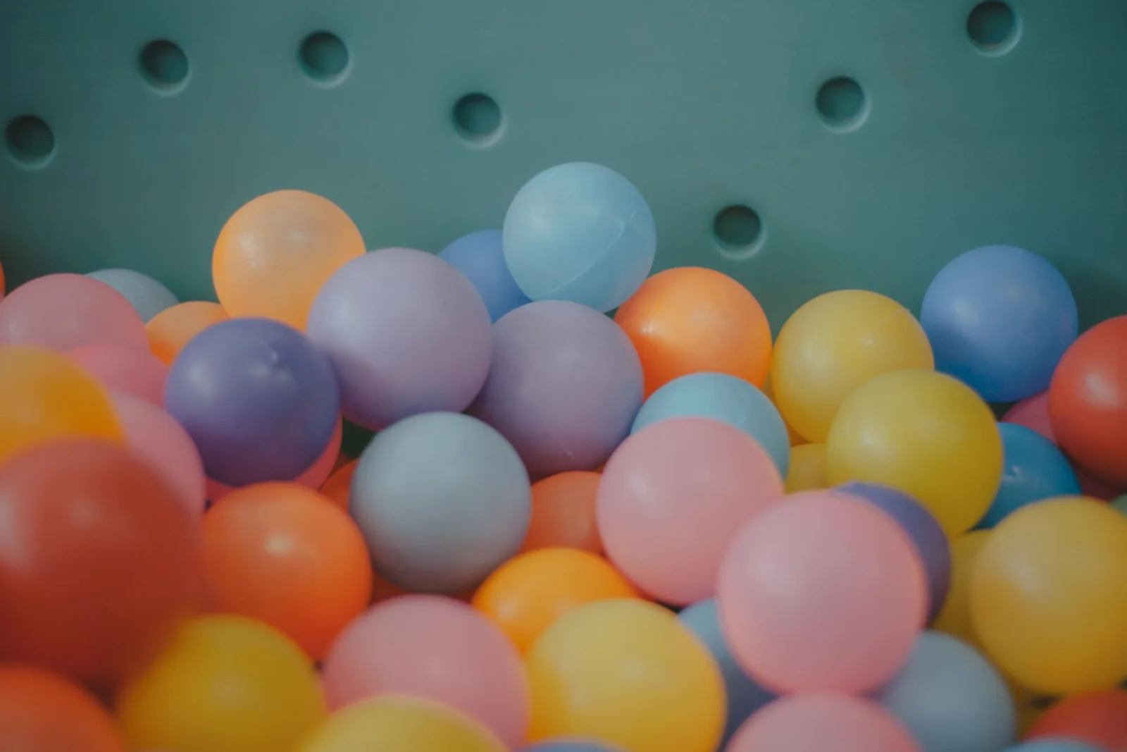 Colourful indoor ball-pit play area